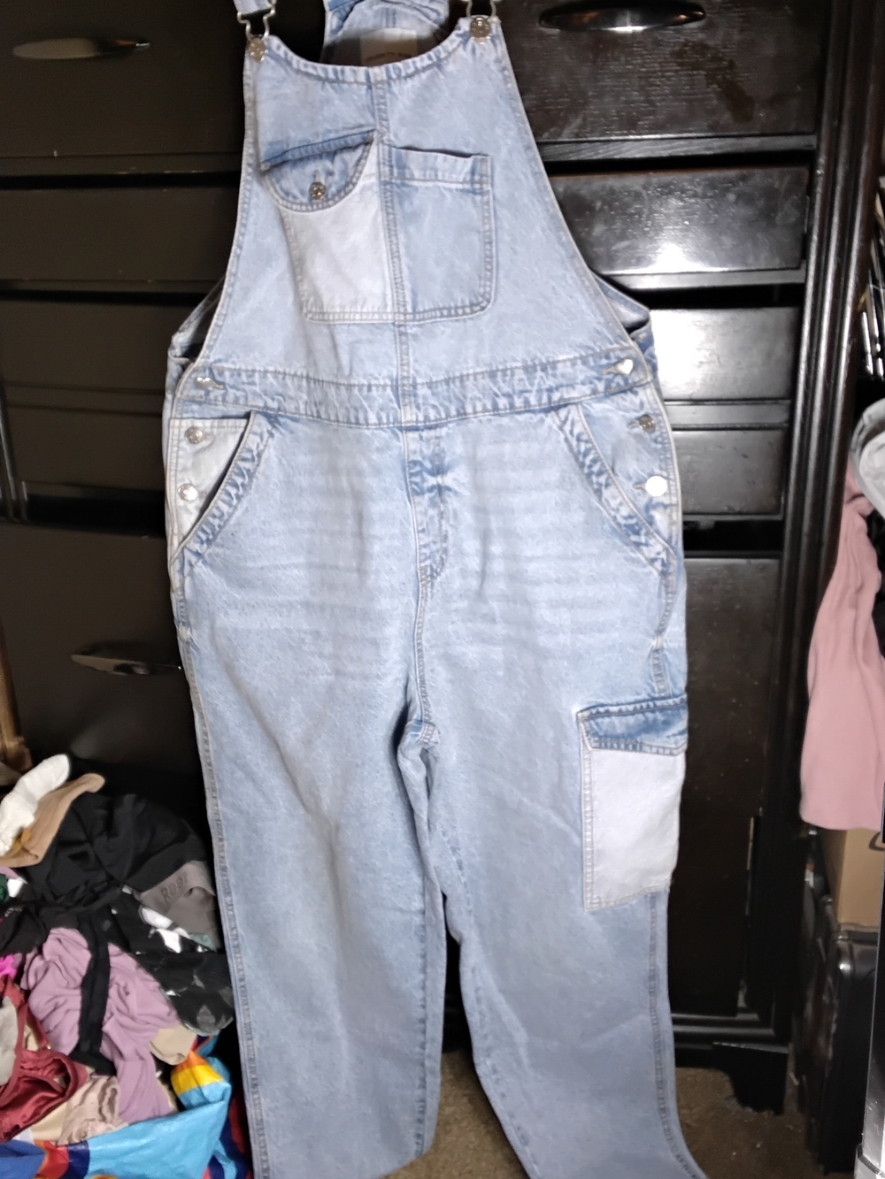 Celebrity Pink Light Blue Denim Overalls